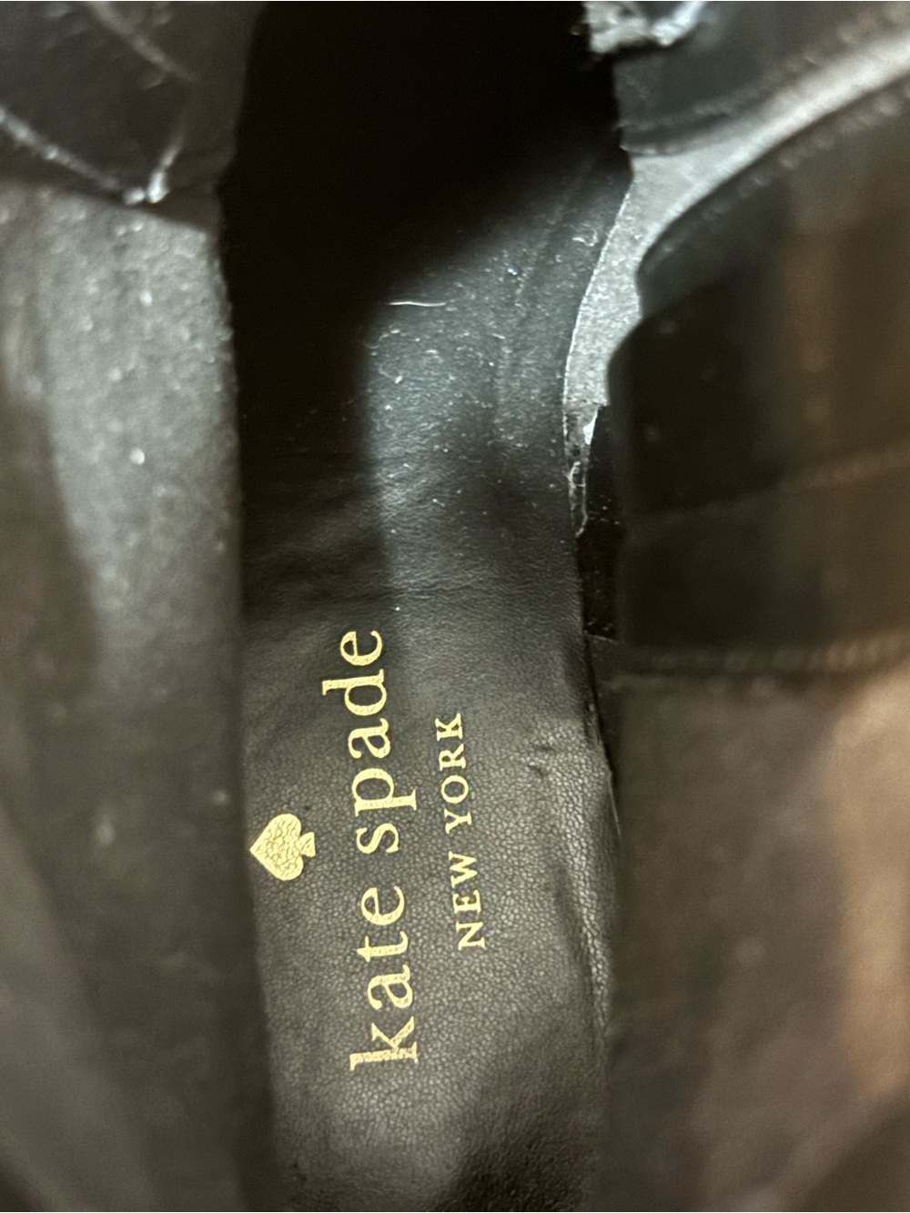 Kate Spade Billie Pearl Combat Boots Black Leather Quilted Studded Size 7.5 - Picture 7 of 7